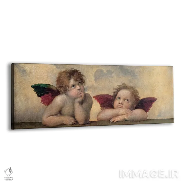 تابلو دکوراتیو فرشتگان اثر رافائل - نمای پرسپکتیو محصول
