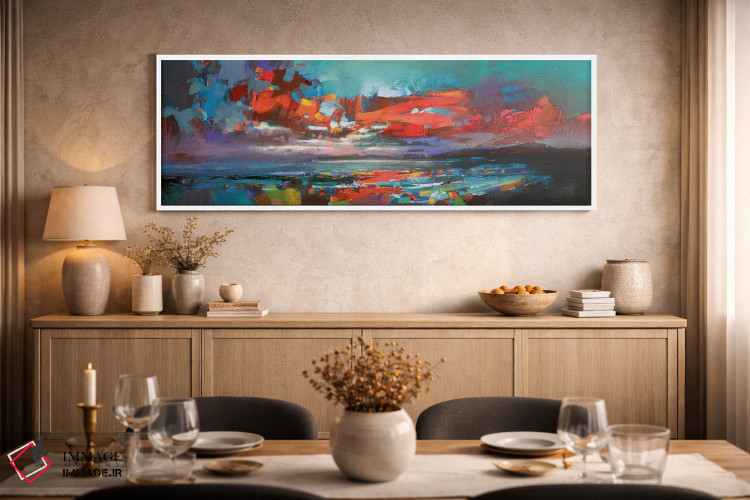 تابلو انتزاعی قرمز کوال اثر اسکات نیسمیت - D2W