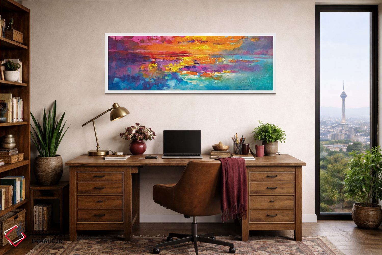 تابلو انتزاعی طلوع طیفی اثر اسکات نیسمیت - D1W