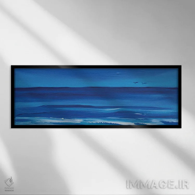 تابلو انتزاعی صدای دریا اثر سوفیا کوهن - نمای قابدار مشکی