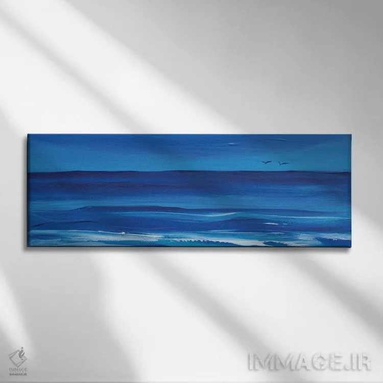 تابلو انتزاعی صدای دریا اثر سوفیا کوهن - نمای روبهرو روی دیوار