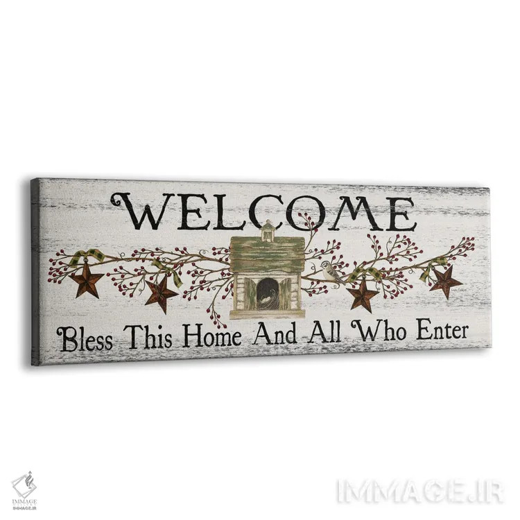 تابلو دکوراتیو خدایا این خانه و همه واردشوندگان را برکت بده اثر لیندا اسپایوی - نمای پرسپکتیو محصول