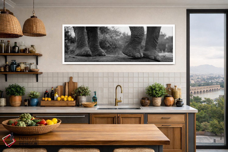 تابلو دکوراتیو Loxodonta Africana. Mashatu Game Reserve, Botswana.,نمای… اثر سرجیو پیتامیتز - D4W