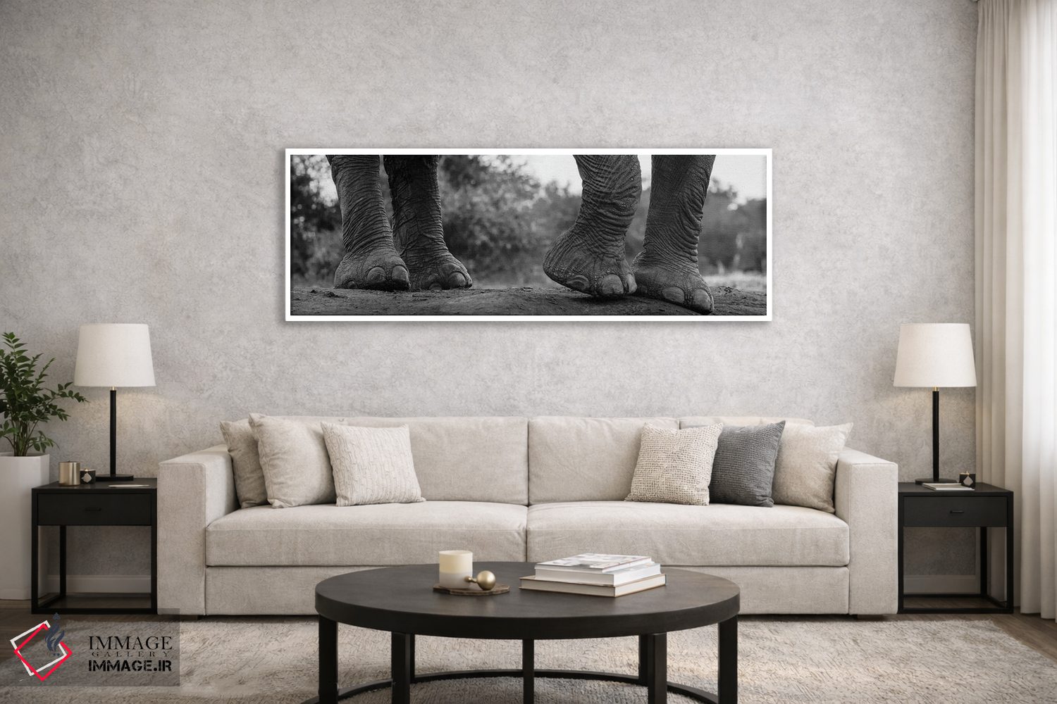 تابلو دکوراتیو Loxodonta Africana. Mashatu Game Reserve, Botswana.,نمای… اثر سرجیو پیتامیتز - D6W