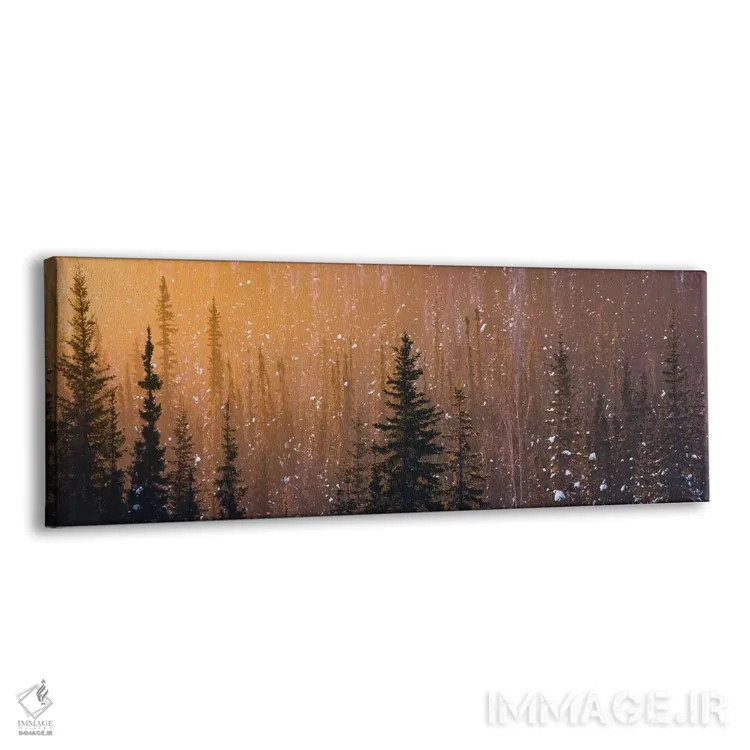 تابلو دکوراتیو نور در میان درختان اثر استفان هفل - نمای پرسپکتیو محصول