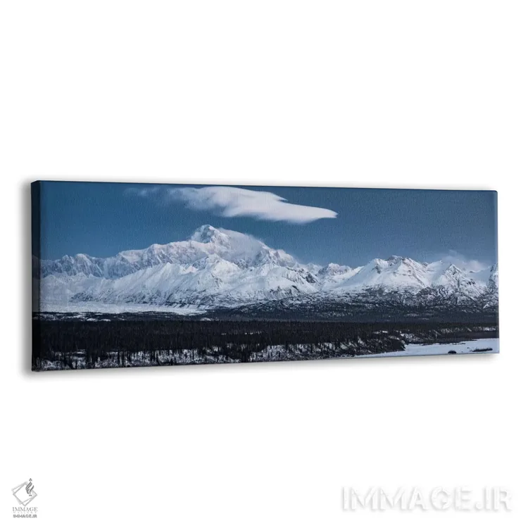 تابلو دکوراتیو کوه مک کینلی آبی اثر استفان هفل - نمای پرسپکتیو محصول