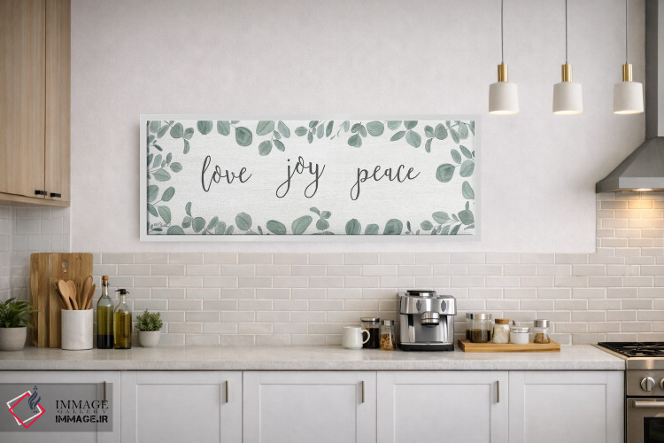 تابلو مدرن عشق، شادی، آرامش - اکالیپتوس اثر کیت شریل - D1W