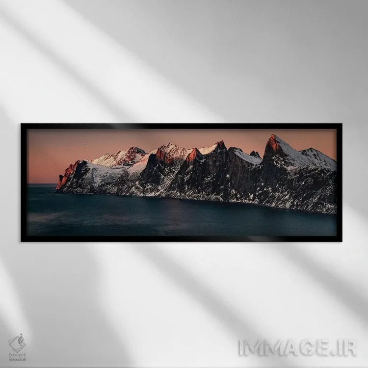 تابلو دکوراتیو لبه درخشان اثر استفان هفل - نمای قابدار مشکی