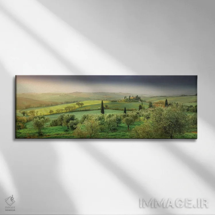 تابلو دکوراتیو نمای بهاری اثر استفان هفل - نمای روبهرو روی دیوار