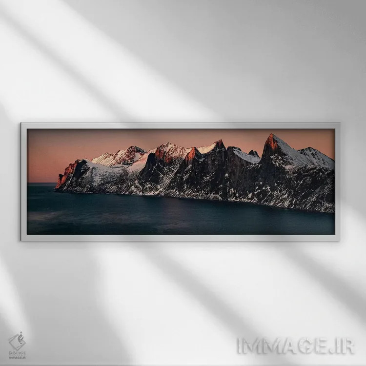 تابلو دکوراتیو لبه درخشان اثر استفان هفل - نمای قابدار سفید