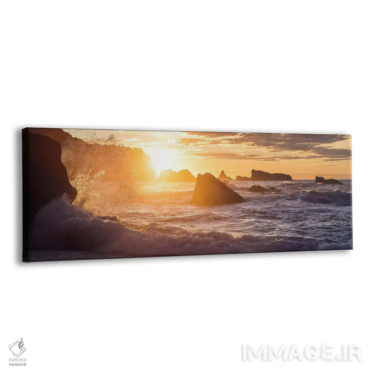 تابلو دکوراتیو پاشش طلایی اثر استفان هفل - نمای پرسپکتیو محصول