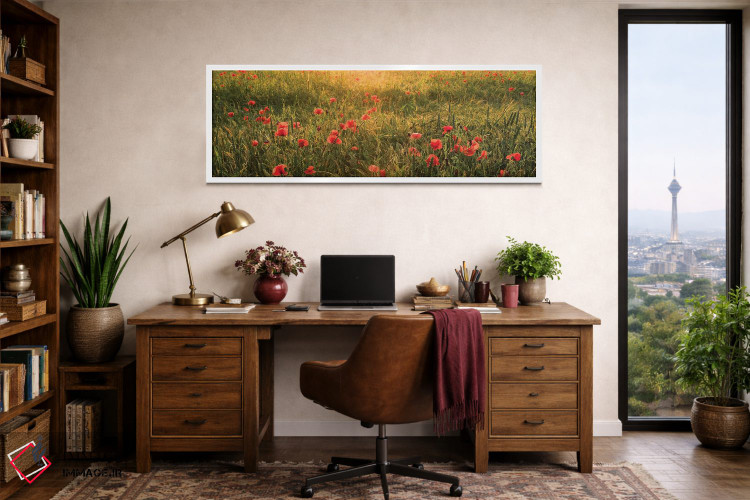 تابلو دکوراتیو دنیای شقایق شماره ۱ اثر استفان هفل - D1W