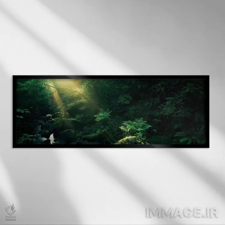 تابلو دکوراتیو قرص های ایرلندی اثر استفان هفل - نمای قابدار مشکی