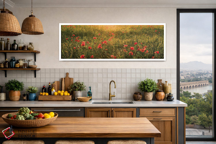 تابلو دکوراتیو دنیای شقایق شماره ۱ اثر استفان هفل - D3W