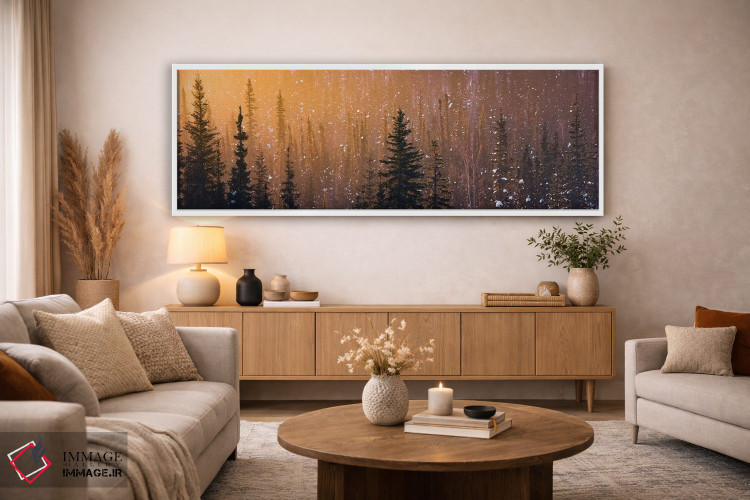 تابلو دکوراتیو نور در میان درختان اثر استفان هفل - D4W