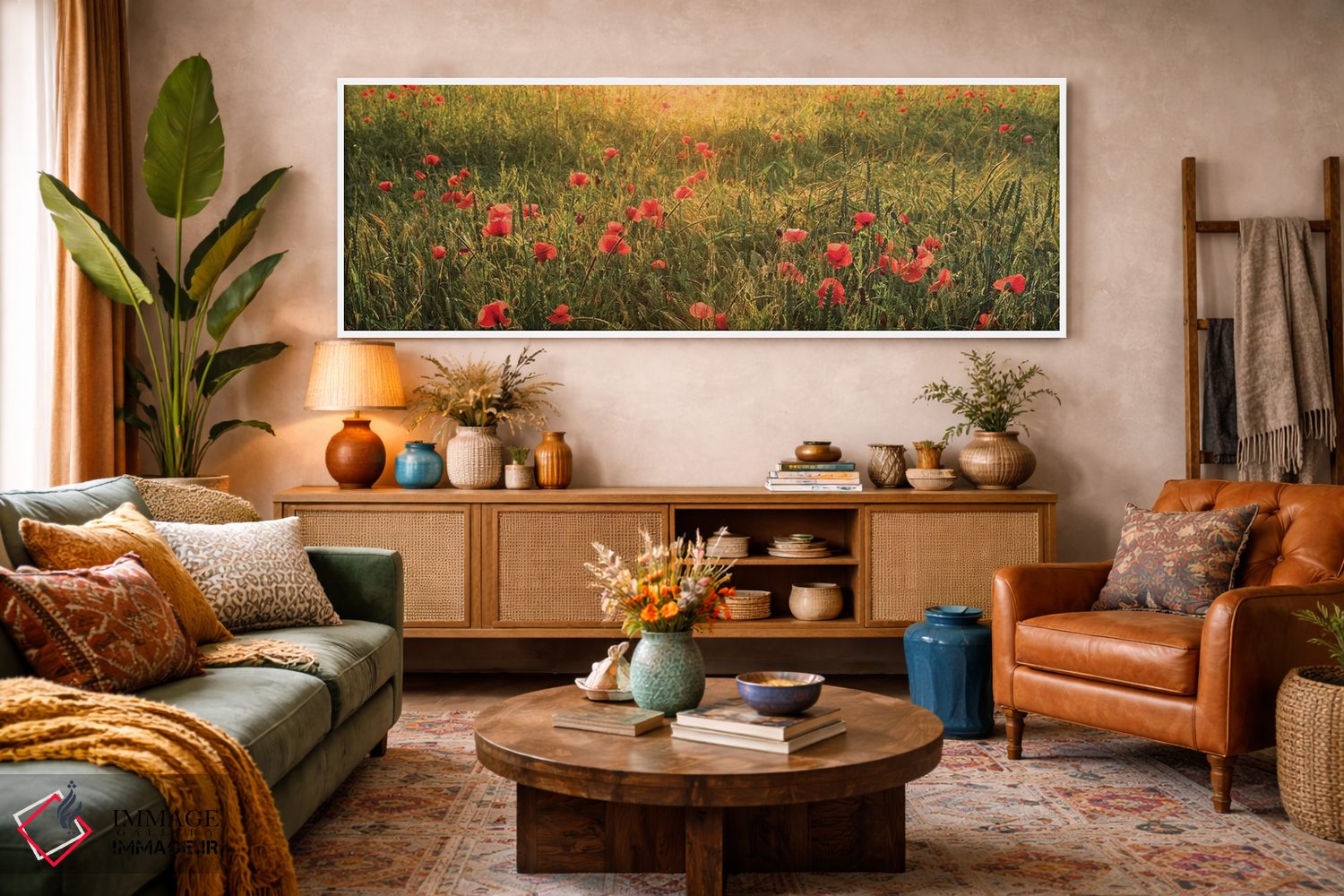 تابلو دکوراتیو دنیای شقایق شماره ۱ اثر استفان هفل - D2W