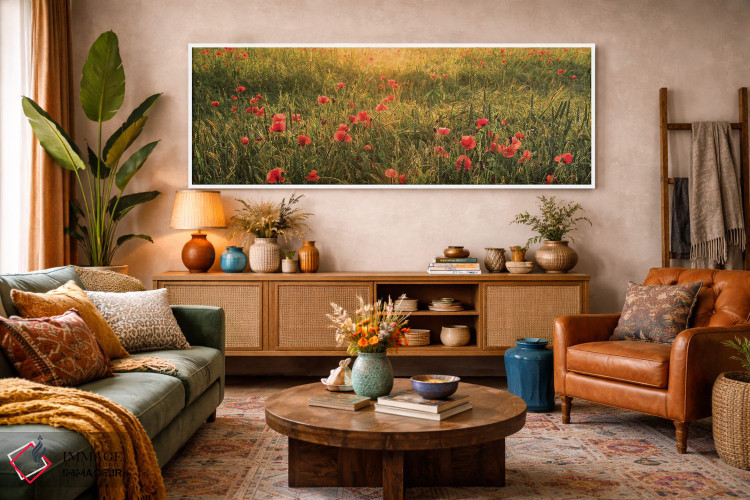 تابلو دکوراتیو دنیای شقایق شماره ۱ اثر استفان هفل - D2W