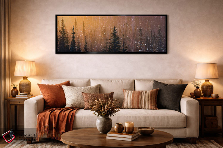 تابلو دکوراتیو نور در میان درختان اثر استفان هفل - D6B