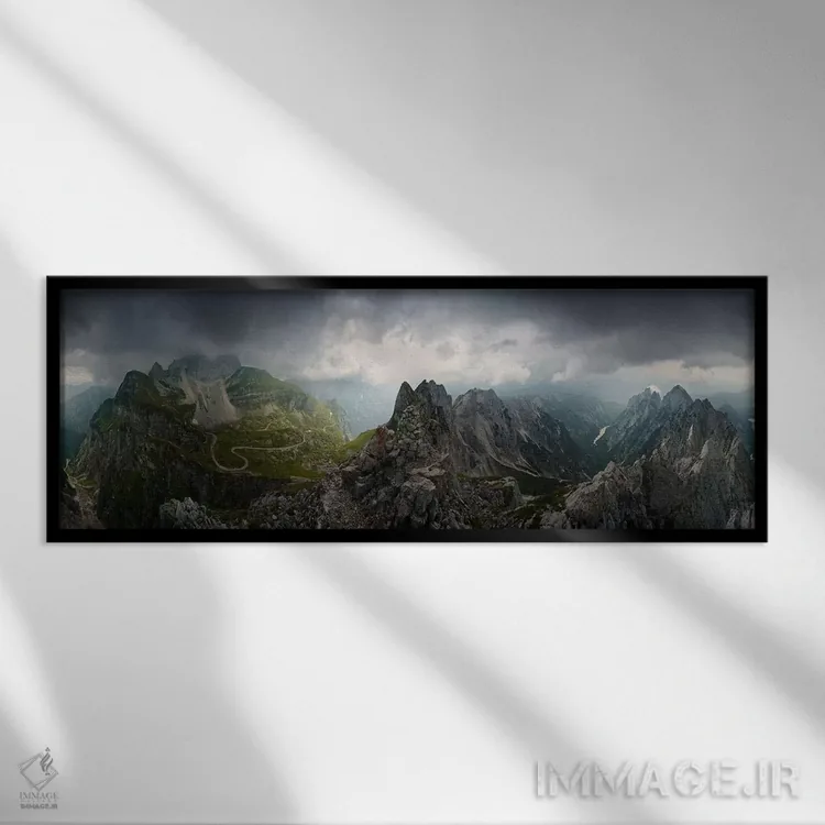 تابلو دکوراتیو تخت سیاه اثر استفان هفل - نمای قابدار مشکی