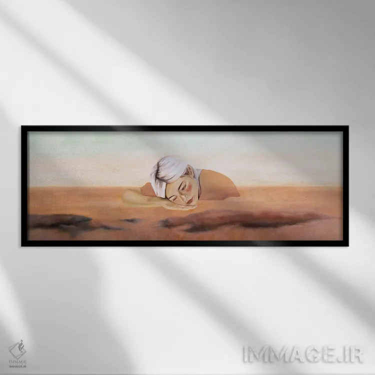 تابلو دکوراتیو یوهینا اثر آندریاس استوسل - نمای قابدار مشکی