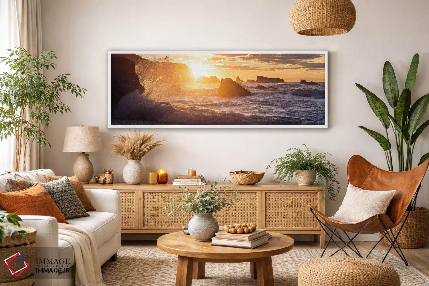 تابلو دکوراتیو پاشش طلایی اثر استفان هفل - D2W