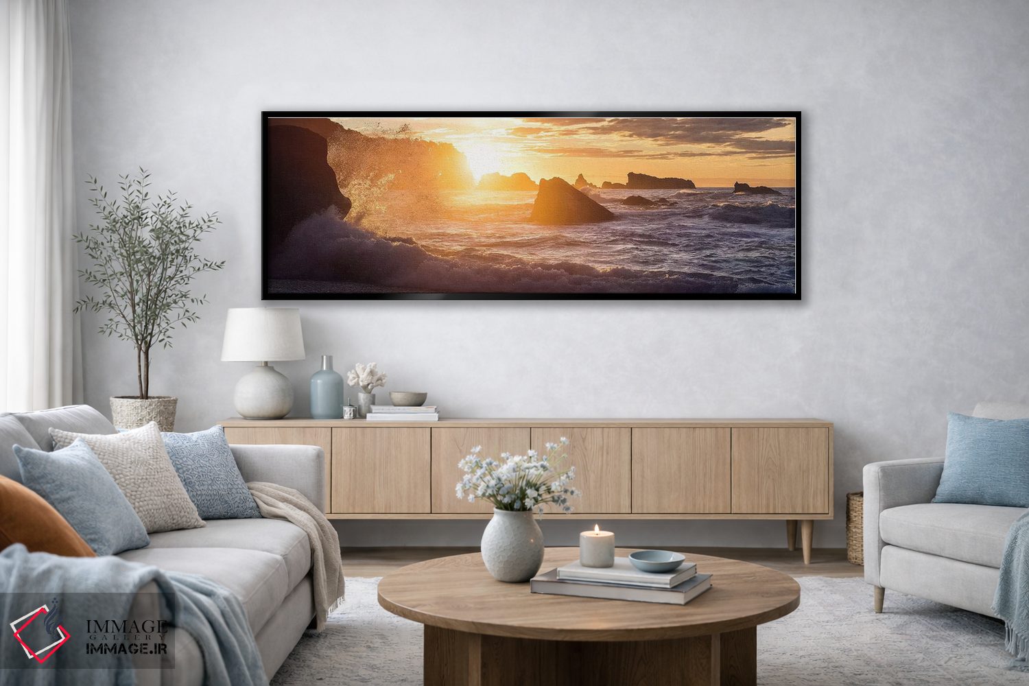 تابلو دکوراتیو پاشش طلایی اثر استفان هفل - D3B