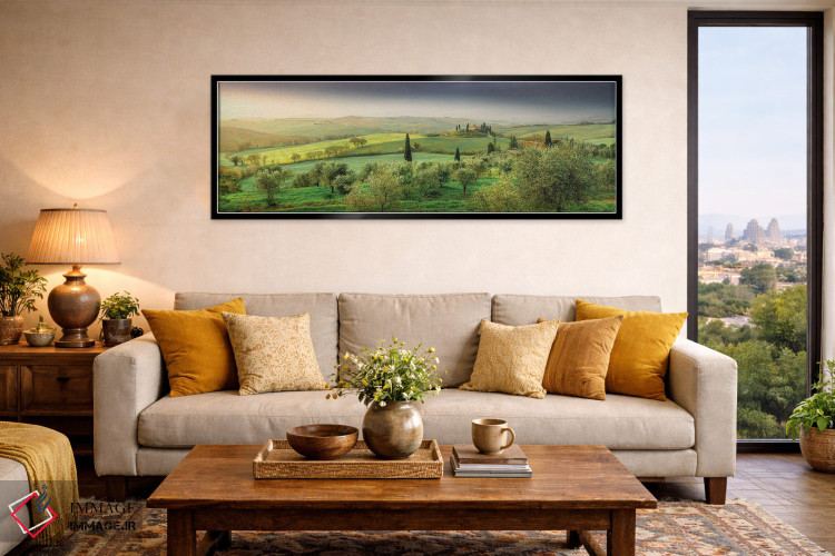 تابلو دکوراتیو نمای بهاری اثر استفان هفل - D6B