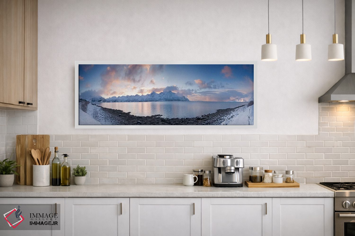 تابلو دکوراتیو نمای پانورامای زمستانی اثر آندریاس استریدسبرگ - D3W