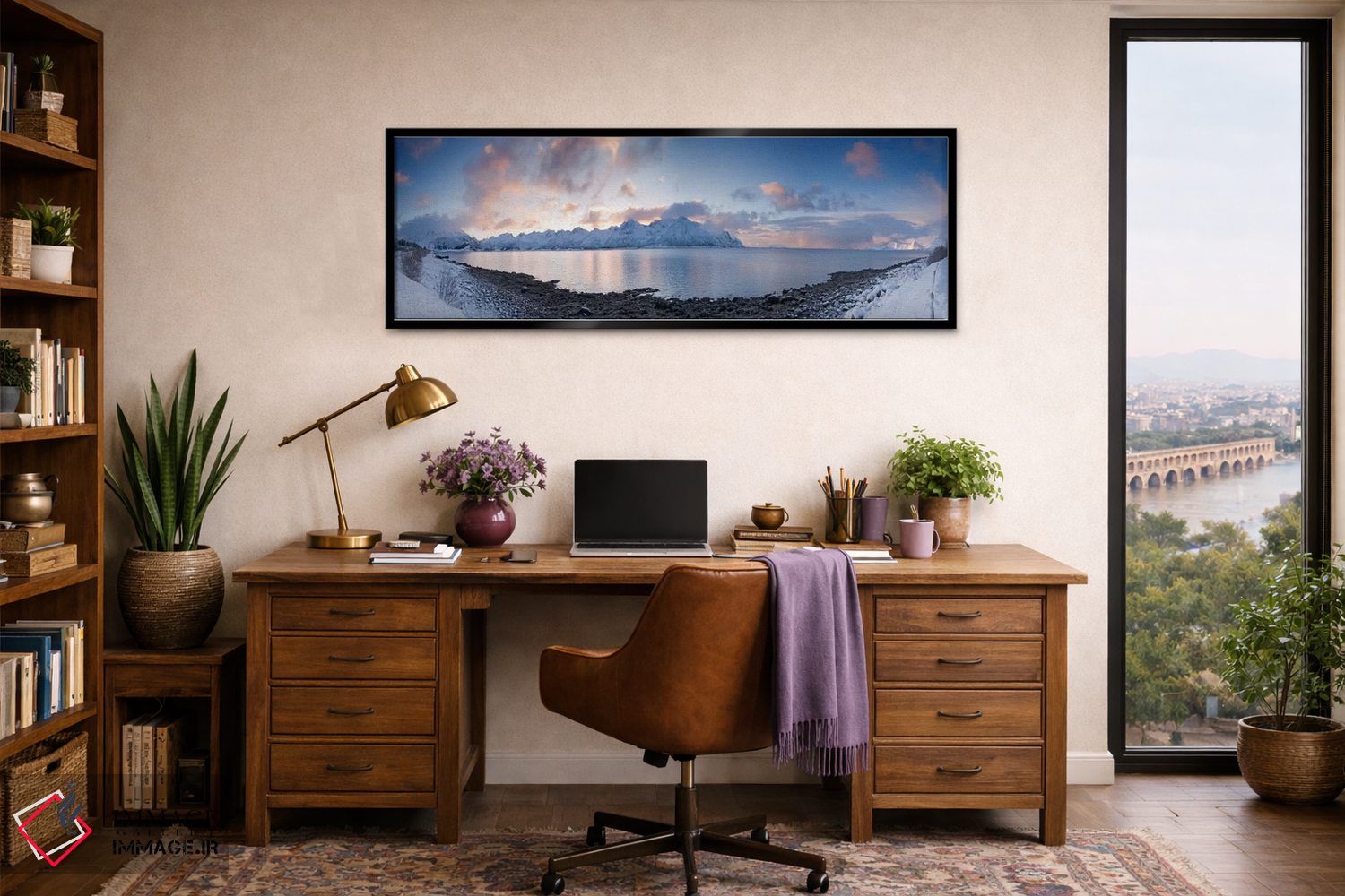 تابلو دکوراتیو نمای پانورامای زمستانی اثر آندریاس استریدسبرگ - D4B