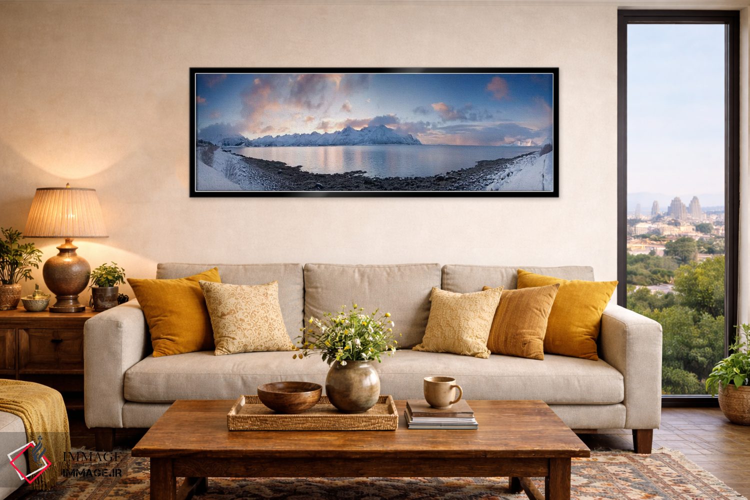 تابلو دکوراتیو نمای پانورامای زمستانی اثر آندریاس استریدسبرگ - D6B