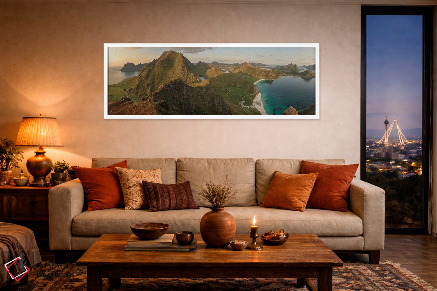 تابلو دکوراتیو پانورامای هوکلند اثر آندریاس استریدسبرگ - D3W