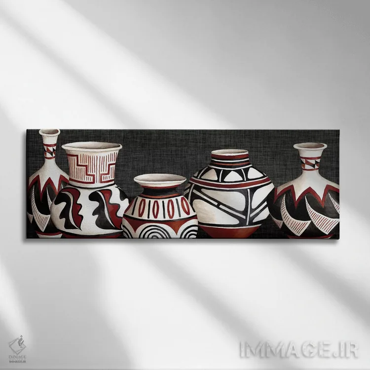 تابلو دکوراتیو سفال مکزیکی اثر استودیو دبلیو - نمای روبهرو روی دیوار