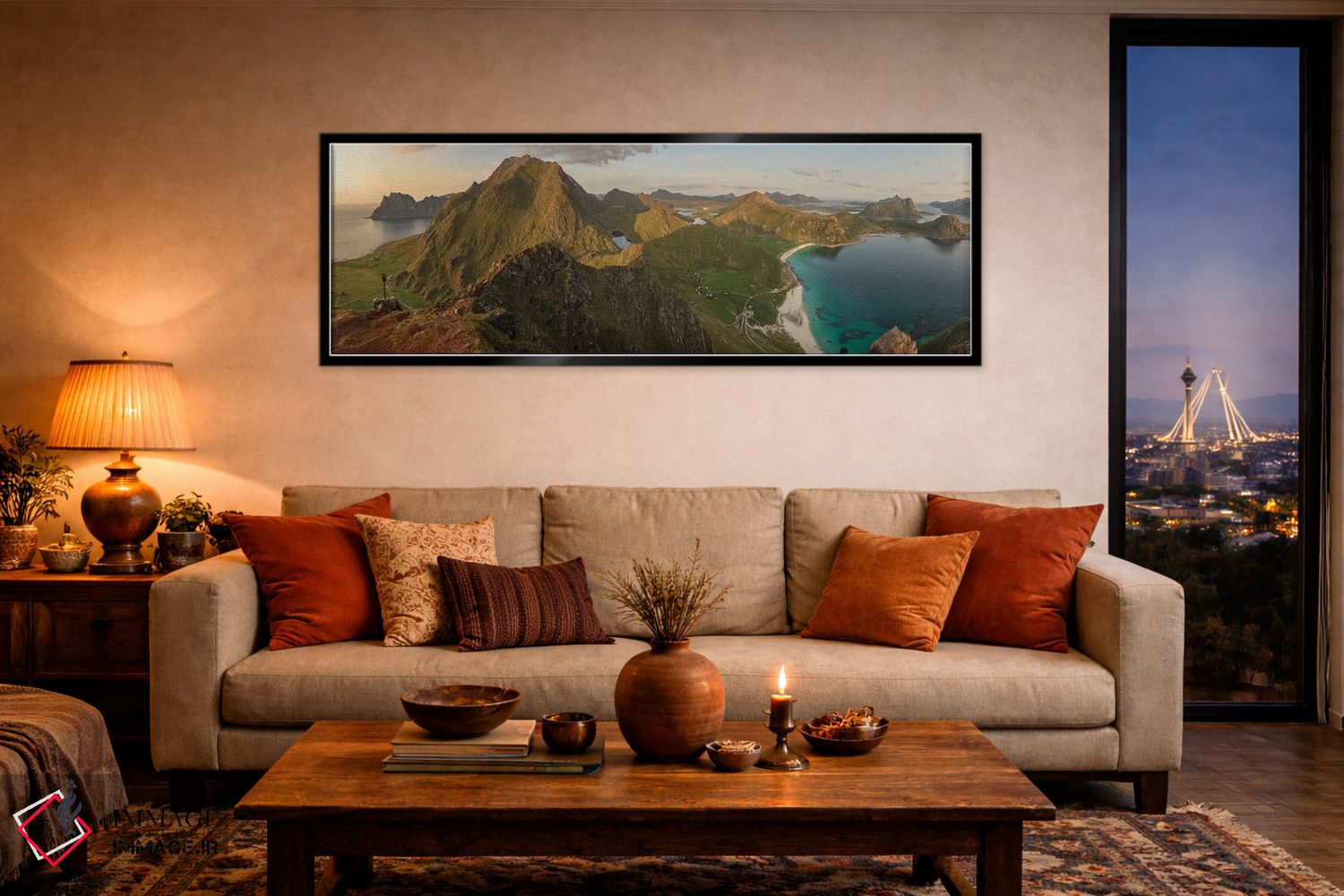 تابلو دکوراتیو پانورامای هوکلند اثر آندریاس استریدسبرگ - D6B