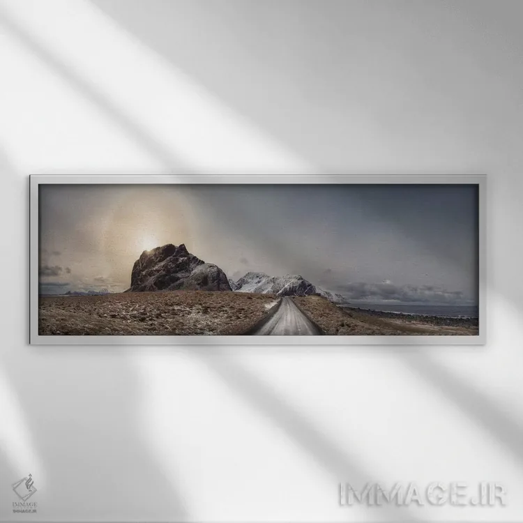 تابلو دکوراتیو Norway Panorama,پانورامای اگوم، نروژ اثر آندریاس استریدسبرگ - نمای قابدار سفید