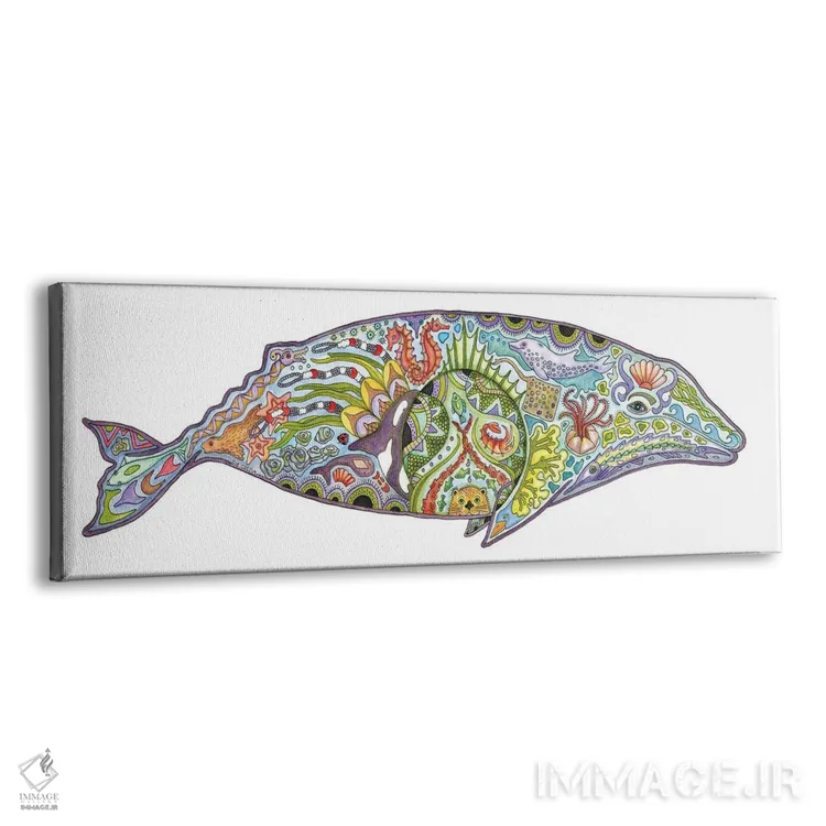 تابلو دکوراتیو نهنگ خاکستری اثر سو کاکیا - نمای پرسپکتیو محصول