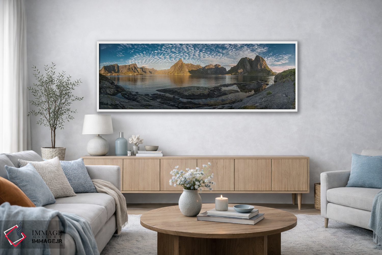 تابلو دکوراتیو کوه های لوفوتن اثر آندریاس استریدسبرگ - D3W