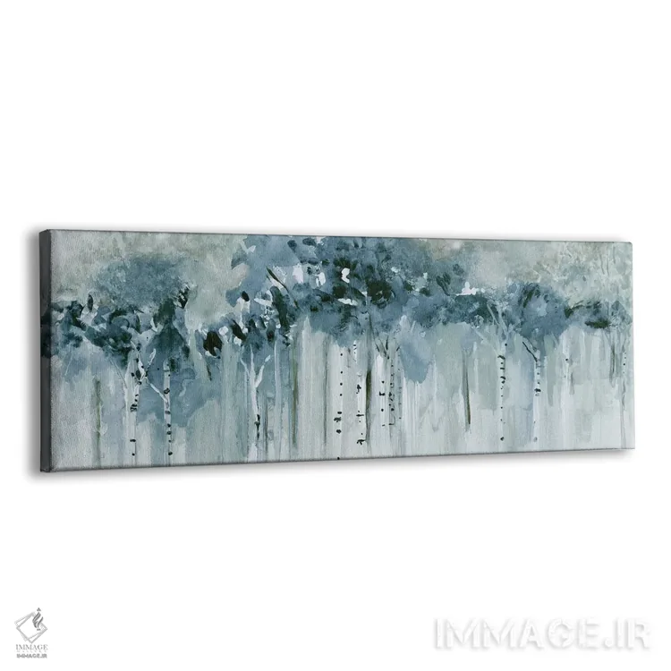 تابلو انتزاعی صبح توس آبی اثر سوزان جیـل - نمای پرسپکتیو محصول