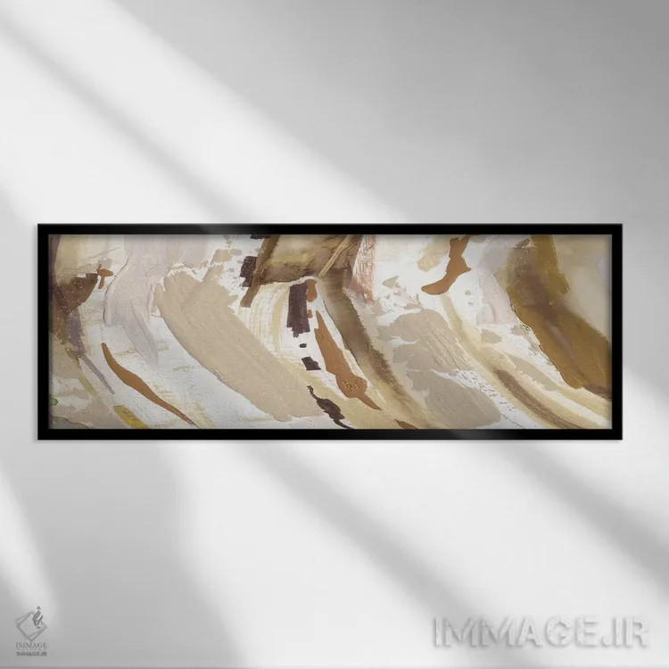 تابلو انتزاعی مسیر بیابانی اثر سوزان جیـل - نمای قابدار مشکی