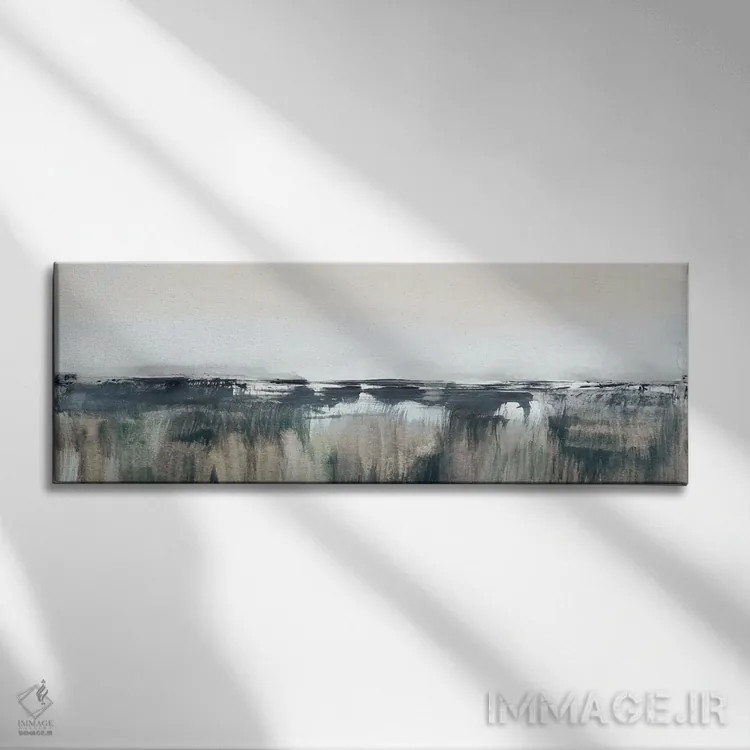 تابلو انتزاعی صبح سوورن اثر سوزان جیـل - نمای روبهرو روی دیوار