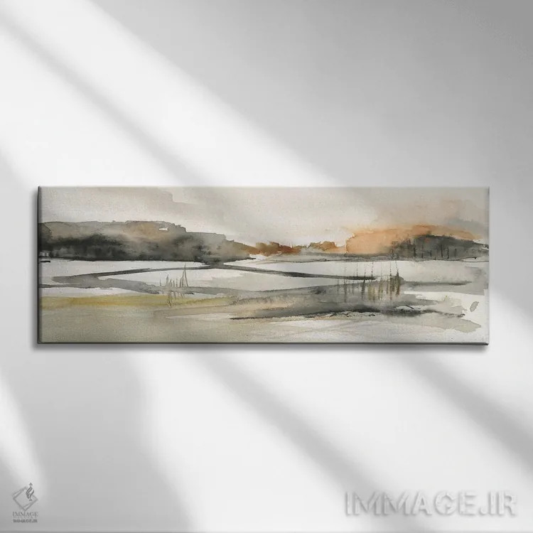 تابلو انتزاعی پاکسازی ترن وود اثر سوزان جیـل - نمای روبهرو روی دیوار