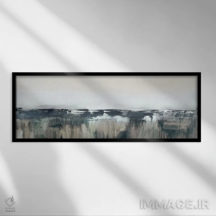 تابلو انتزاعی صبح سوورن اثر سوزان جیـل - نمای قابدار مشکی