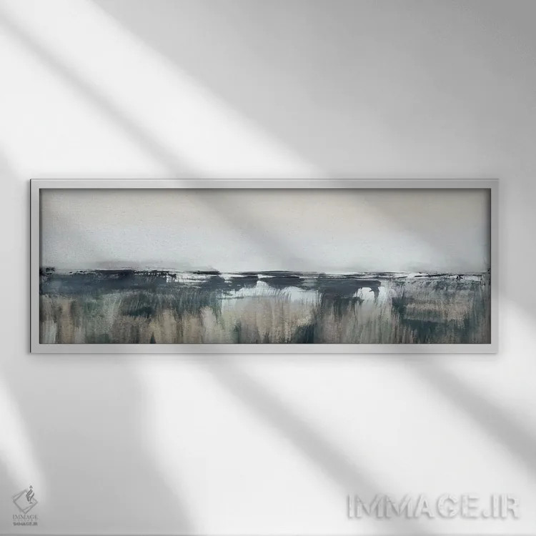تابلو انتزاعی صبح سوورن اثر سوزان جیـل - نمای قابدار سفید