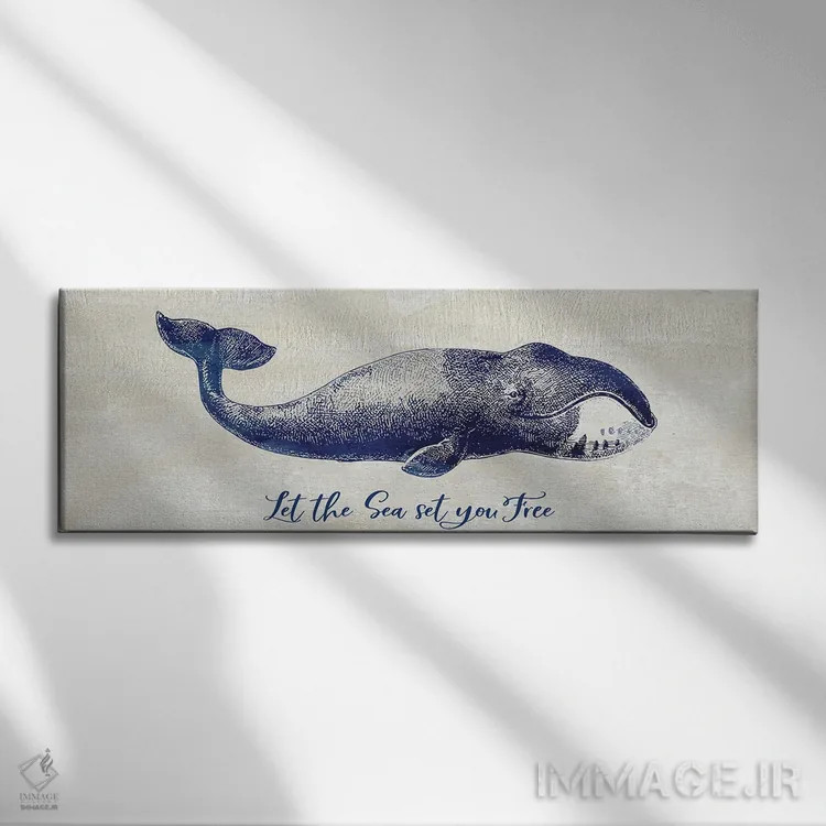 تابلو دکوراتیو بگذار دریا تو را آزاد کند اثر سوزان جیـل - نمای روبهرو روی دیوار
