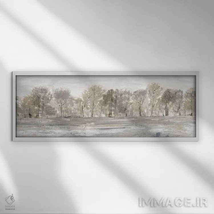 تابلو دکوراتیو چشم انداز لبه چمن زار اثر سوزان جیـل - نمای قابدار سفید