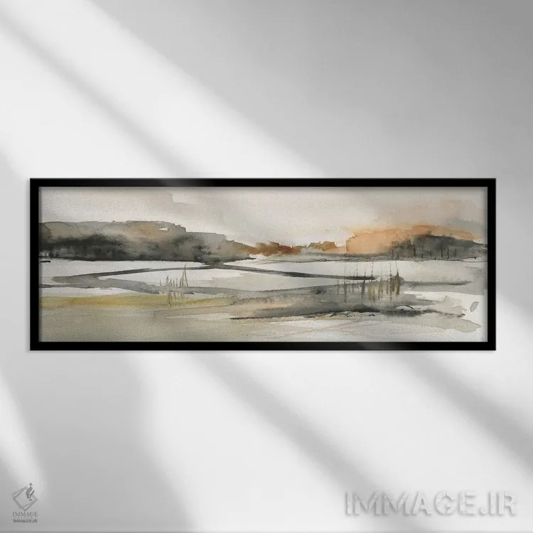 تابلو انتزاعی پاکسازی ترن وود اثر سوزان جیـل - نمای قابدار مشکی