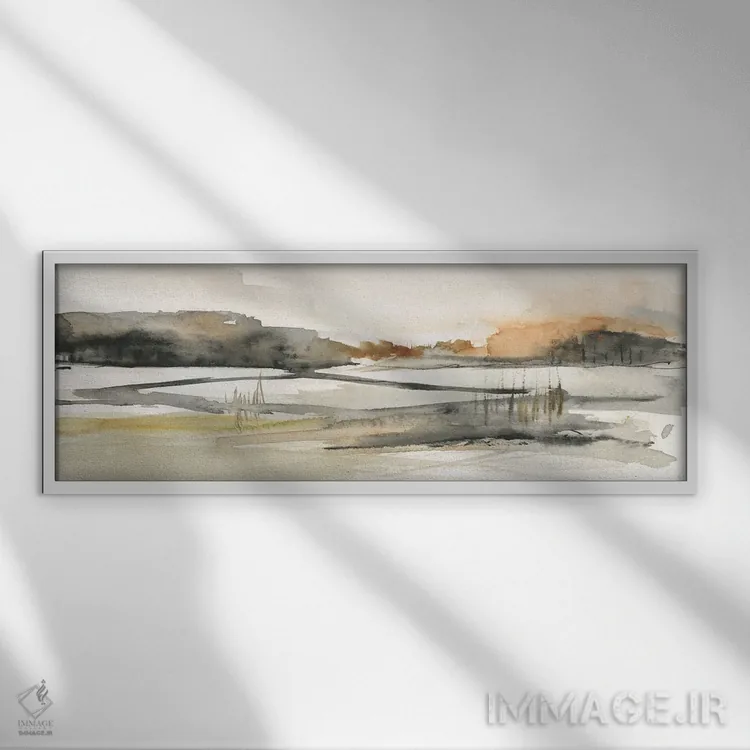 تابلو انتزاعی پاکسازی ترن وود اثر سوزان جیـل - نمای قابدار سفید