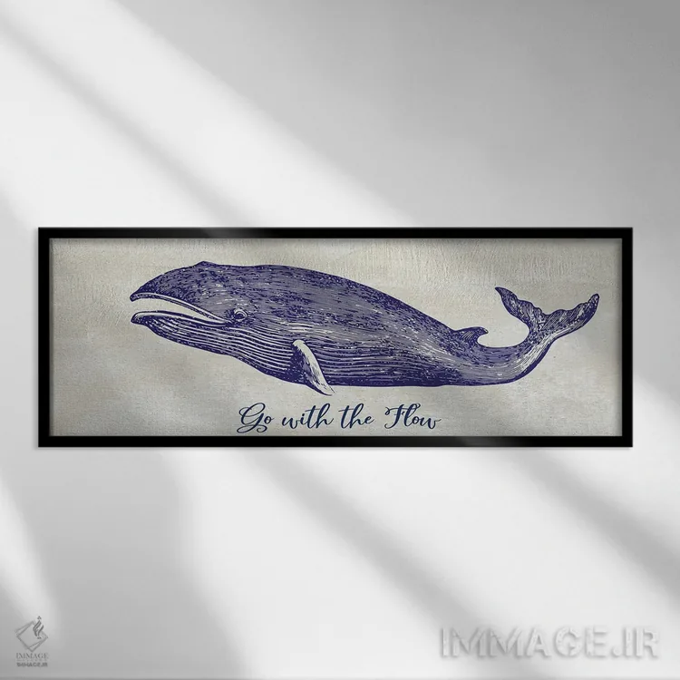 تابلو دکوراتیو با جریان همراه شو اثر سوزان جیـل - نمای قابدار مشکی