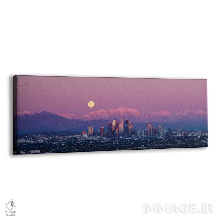 تابلو دکوراتیو ماه کامل بر فراز لس آنجلس اثر سوزان ویزواری - نمای پرسپکتیو محصول
