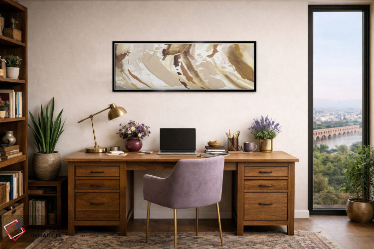 تابلو انتزاعی مسیر بیابانی اثر سوزان جیـل - D2B