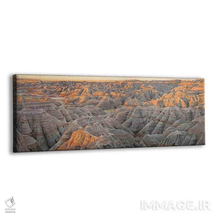 تابلو دکوراتیو بدلندز در طلوع خورشید اثر نیک ساویدس - نمای پرسپکتیو محصول